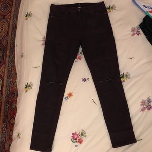 Maroon skinny jeans